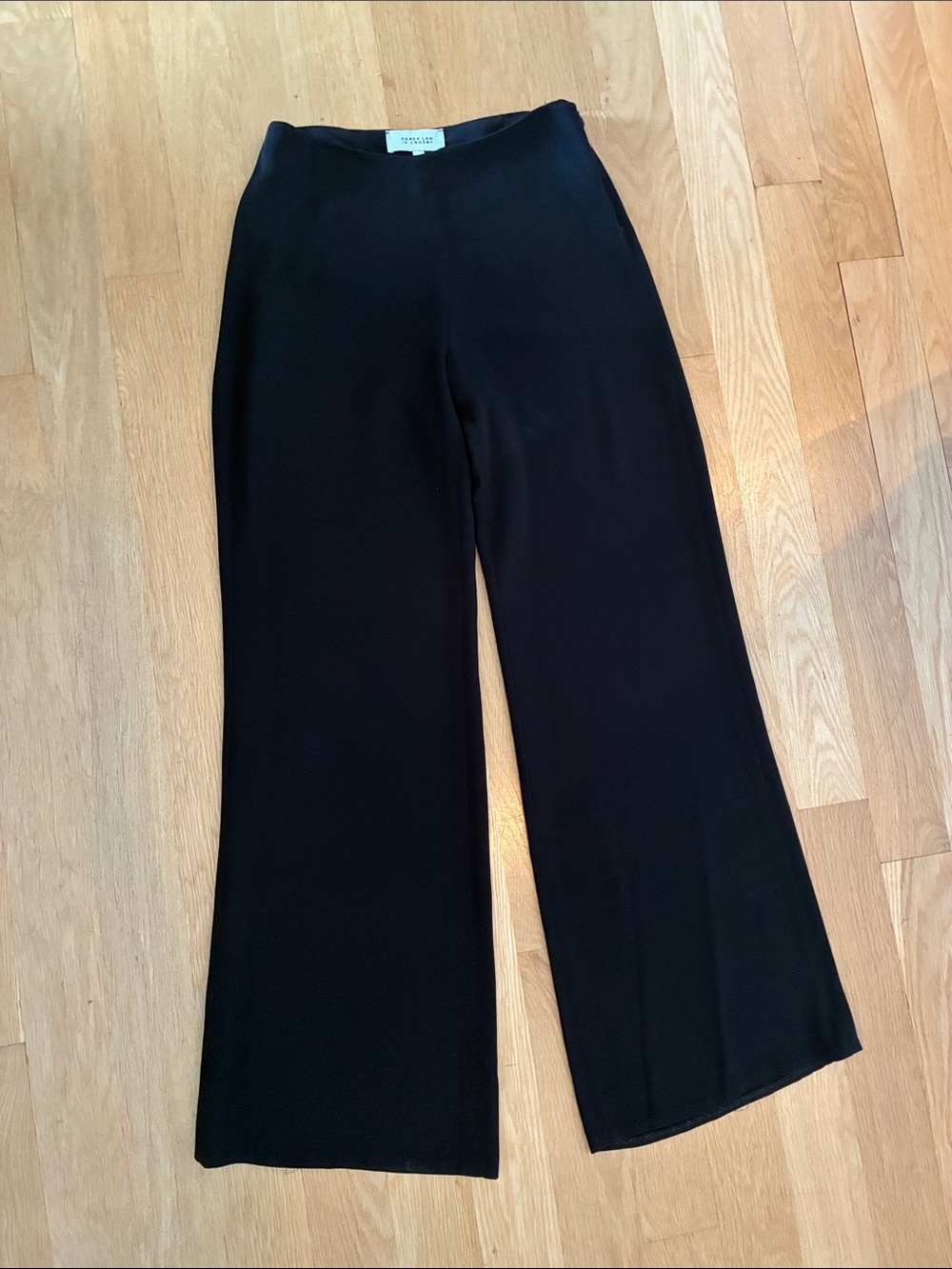 Derek Lam 10 Crosby Black Wide-Leg Knit Ponte Pants